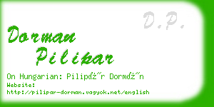 dorman pilipar business card